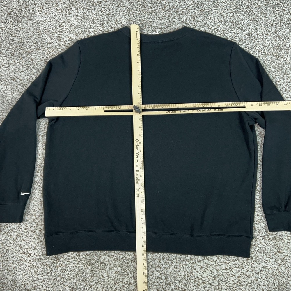 Nike Sweatshirt Womens XXL Black Crewneck Club Fleece Pullover Crest Logo Sports - Picture 6 of 8